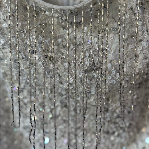 Retrofete Silver Sequin Mini Dress - Picture 3 of 11